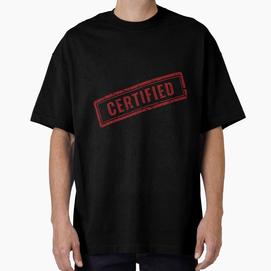 Certified Fantasy Reader Oversized T Shirt