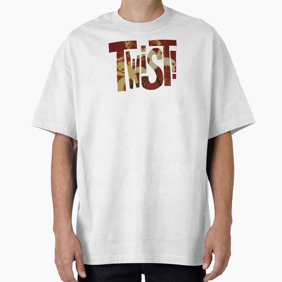 Twist! flower overlay Oversized T-Shirt
