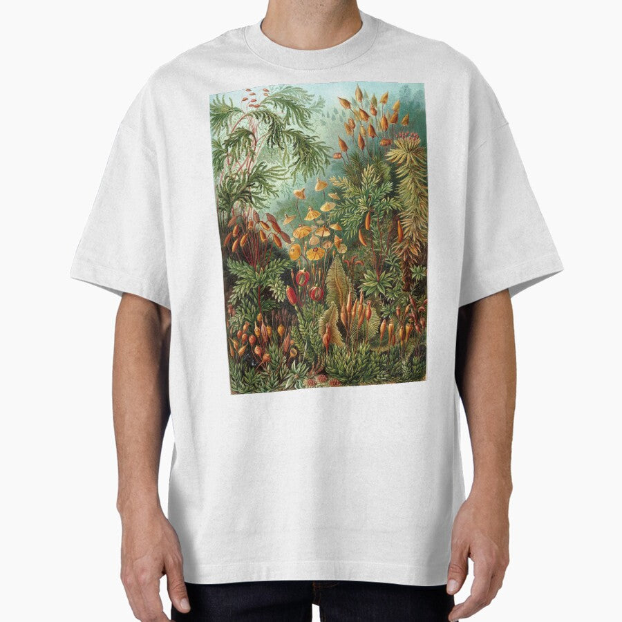 Vintage Plants Decorative Nature Painting Illustration Artwork Oversized T-Shirt