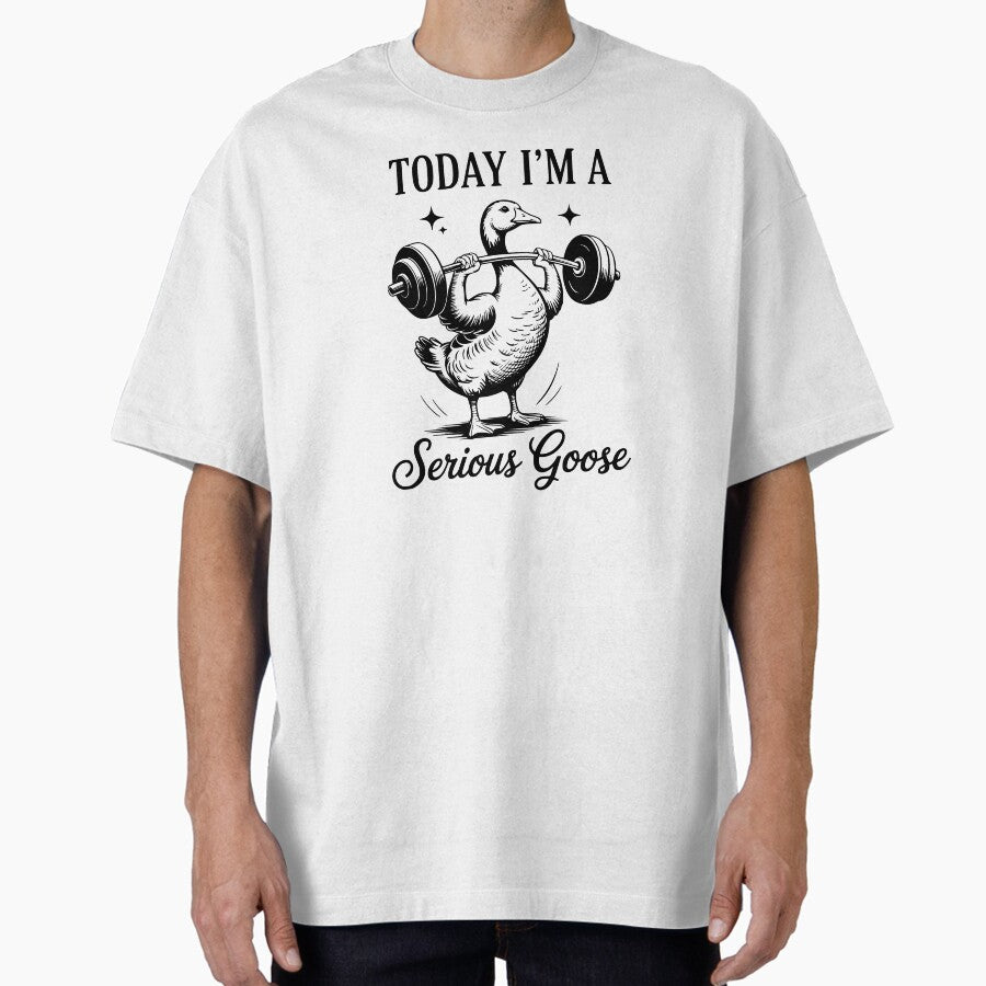 Serious Goose Weightlifting Oversized T Shirt