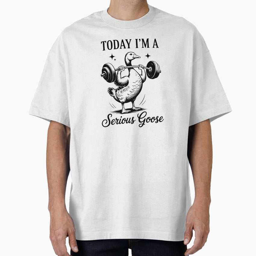 Serious Goose Weightlifting Oversized T Shirt