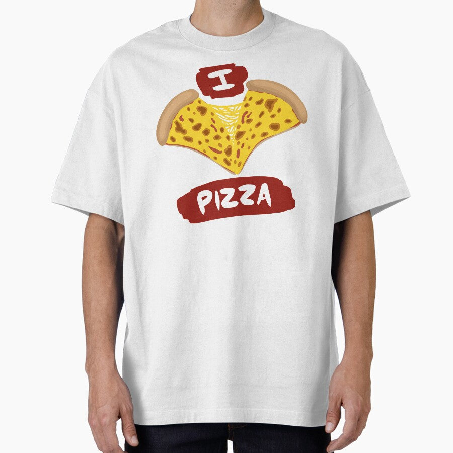 Cheesy Pizza I Love Pizza Oversized T Shirt