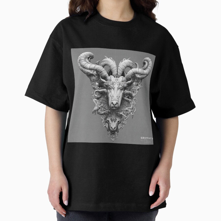 Aries zodiac sign, illustrative art, concept art, contest winner Oversized T-Shirt