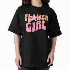 Cute Flower Girl Design Oversized T-Shirt