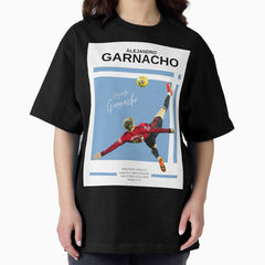 Alejandro Garnacho, Manchester United Poster, Soccer Wall Art, Soccer Room Decor, Manchester United Wall Art, Football Print | Sports Poster Oversized T-Shirt