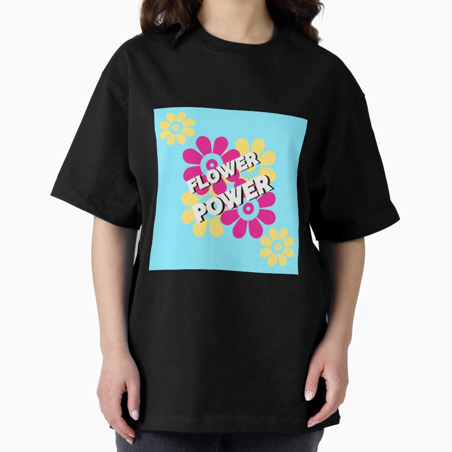 Flower Power - blue Oversized T-Shirt