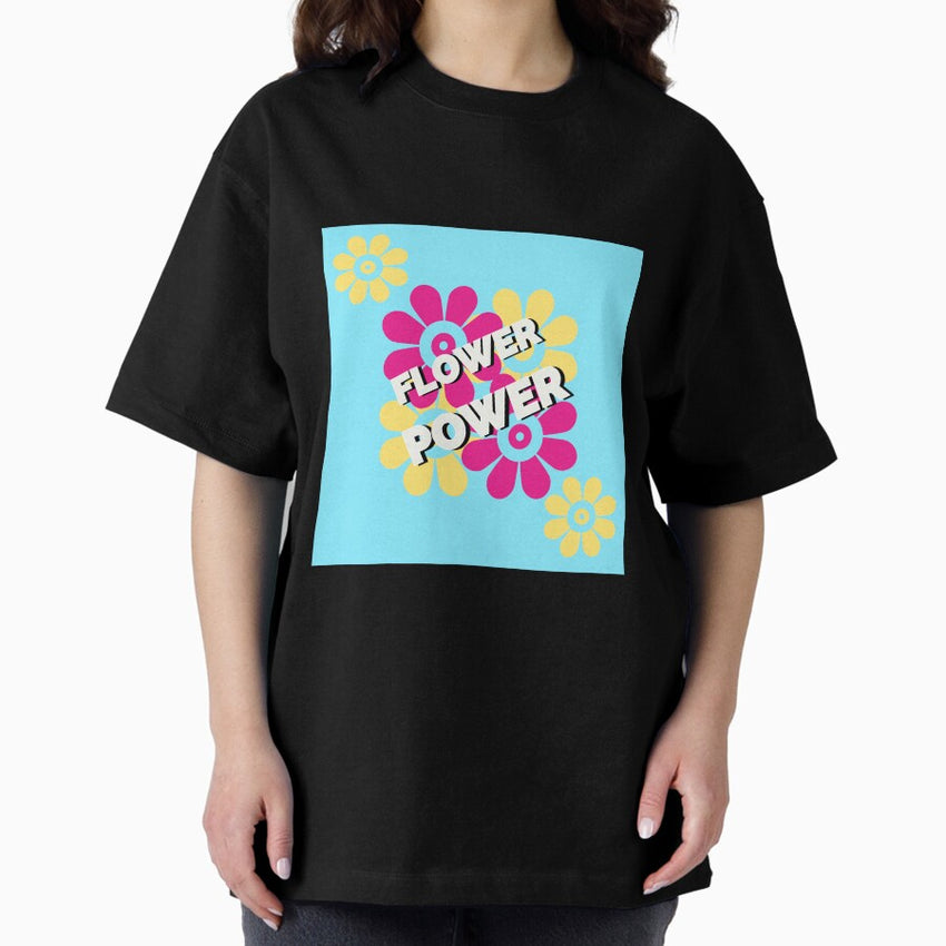 Flower Power - blue Oversized T-Shirt