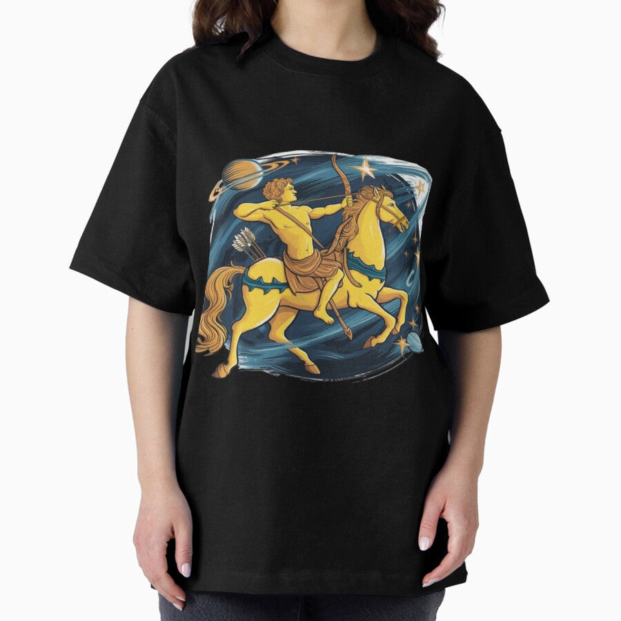 Astrology Zodiac Designs Sagittarius 7 Oversized T Shirt