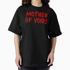 RED ON WHITE MOTHER OF VOIDS BLOOD DRIP Oversized T-Shirt