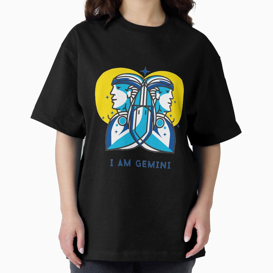 I am Gemini, Zodiac sign Oversized T-Shirt