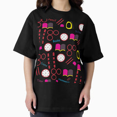 Back To School Cute Adorable Kids Pattern Oversized T Shirt