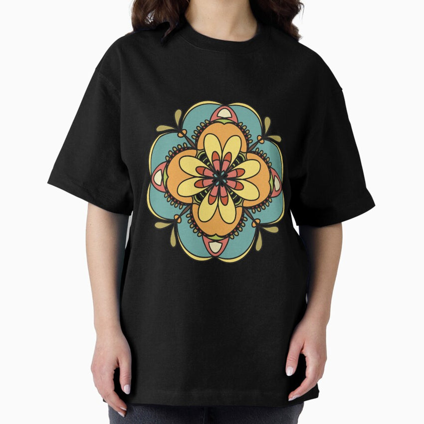 Floral Mandala Surprise 2 Oversized T-Shirt