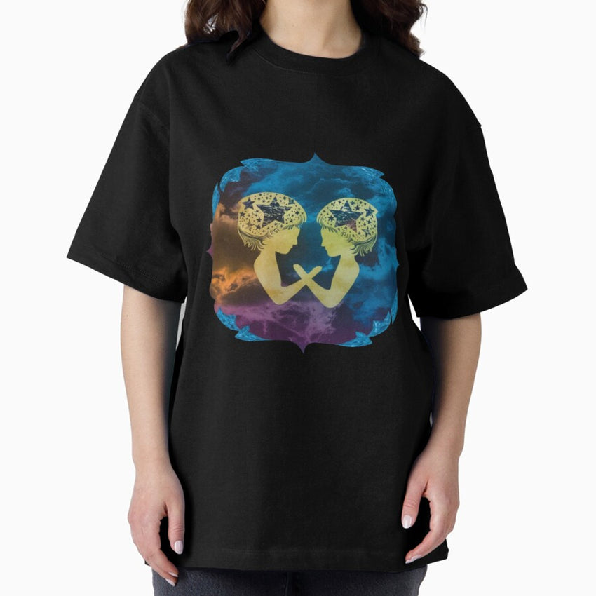 Astrology Zodiac Designs: Gemini #8 Oversized T-Shirt