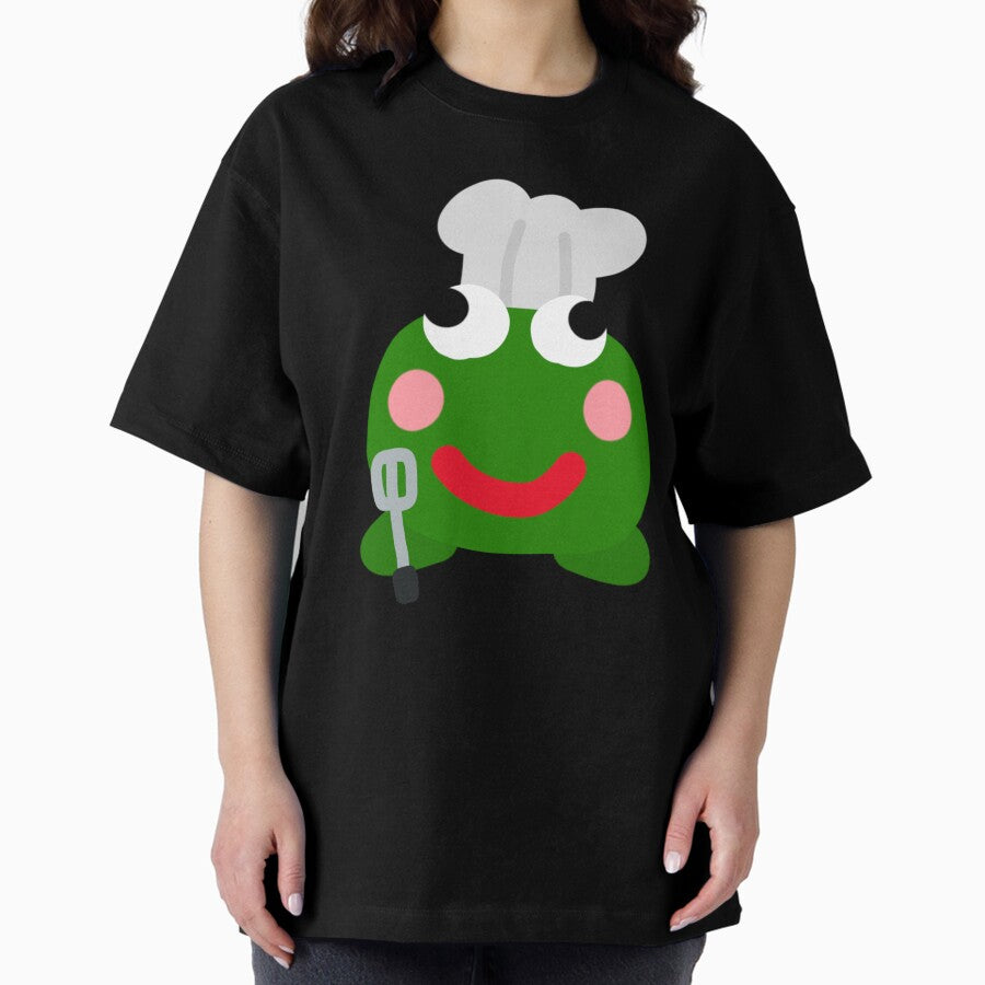 Chef Frog In Action Oversized T Shirt