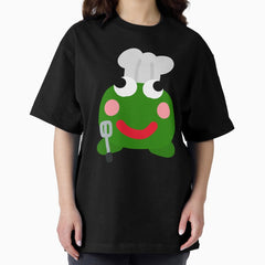 Chef Frog In Action Oversized T Shirt