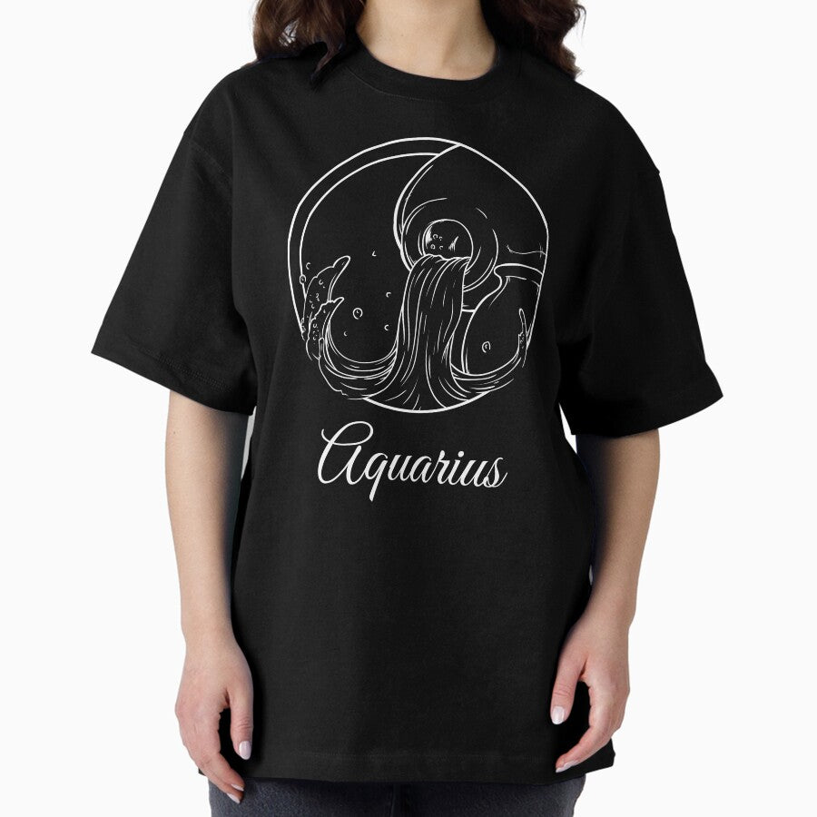 A Zodiac Sign Test Aquarius Oversized T-Shirt
