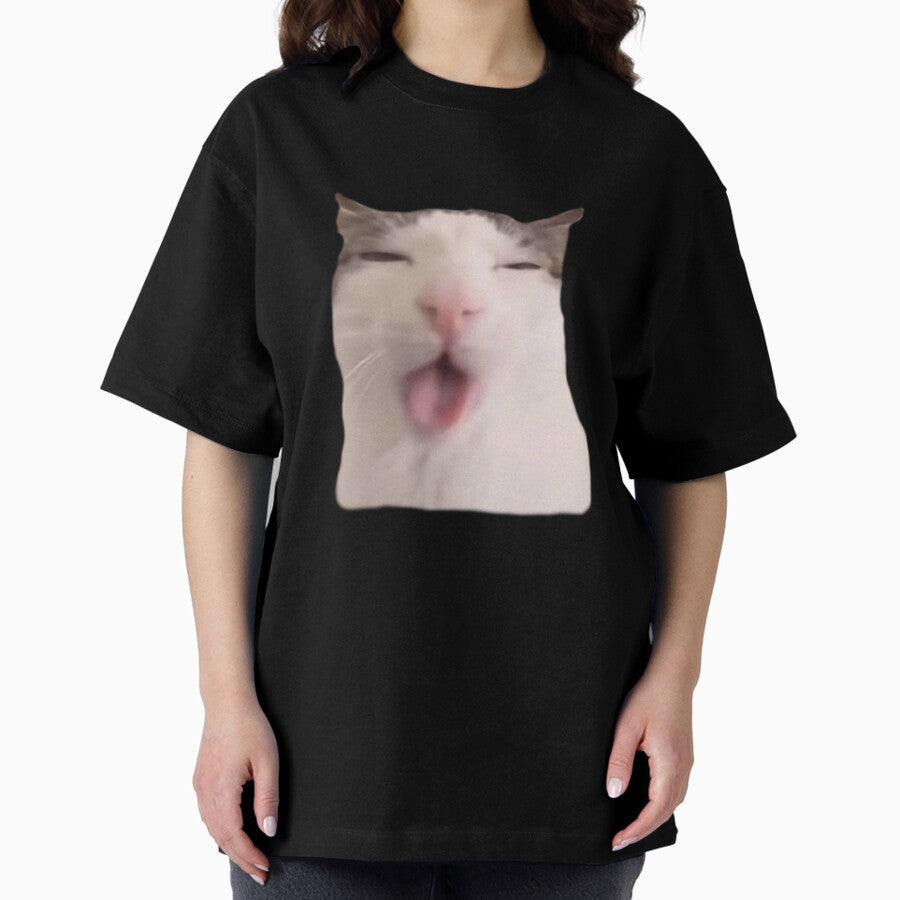 Cute Funny Cat Lover Oversized T-Shirt