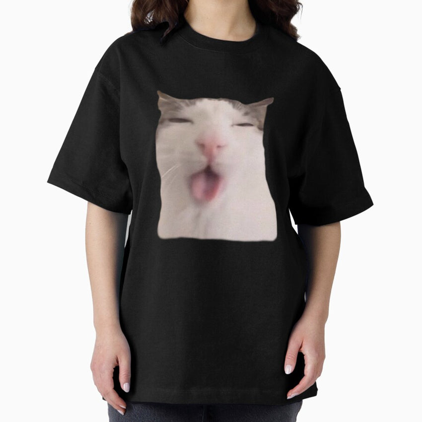 Cute Funny Cat Lover Oversized T-Shirt