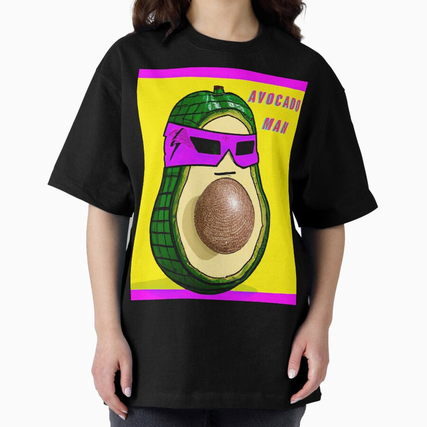 Avocado Man The SuperHero Oversized T-Shirt