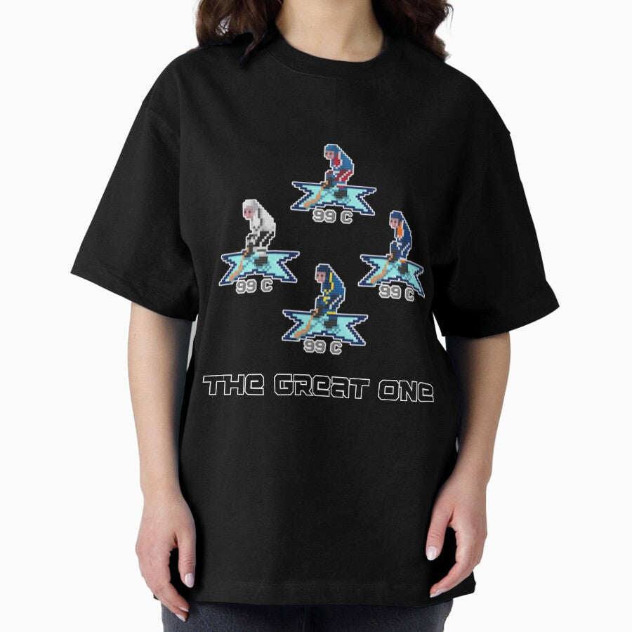 8bit hockey The Great One Oversized T-Shirt