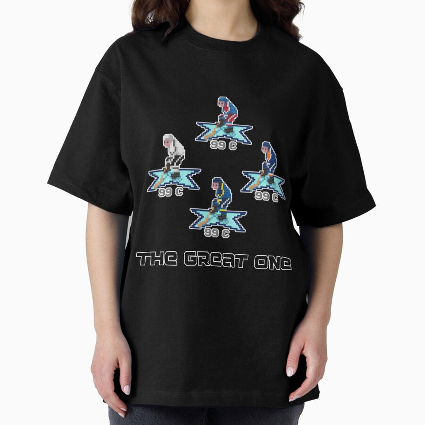 8bit hockey The Great One Oversized T-Shirt