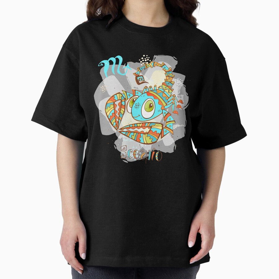 Colorful scorpio sign Oversized T-Shirt