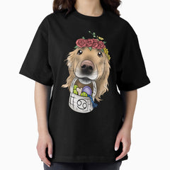 cancer golden retriever Oversized T-Shirt