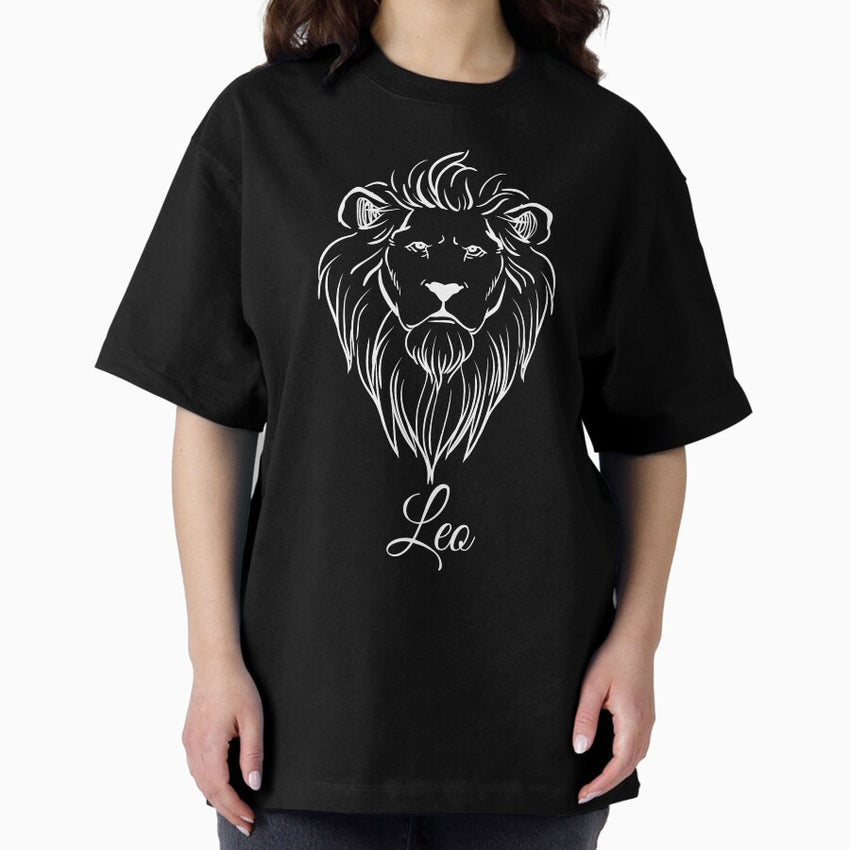 A Zodiac Sign Test Leo Design 3 Lion July 23 - August 22 Oversized T-Shirt