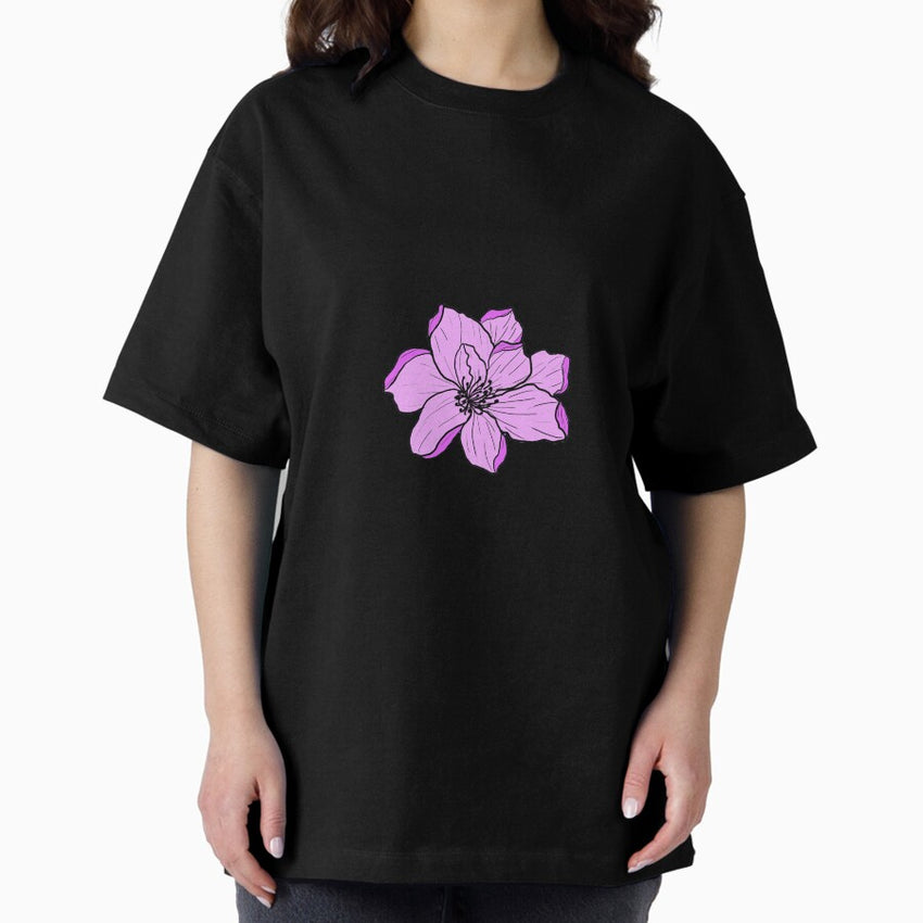 The Purple Flower Oversized T-Shirt