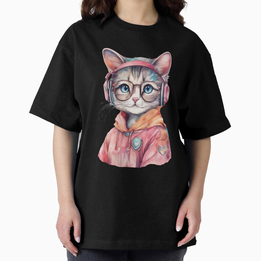 Cool Street Kitty Oversized T-Shirt