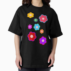 Flower Power, Retro Aesthetic, y2k Oversized T-Shirt