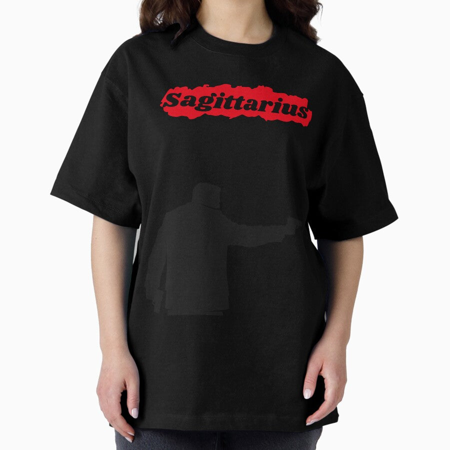 Sagittarius funny zodiac sign shooter Oversized T-Shirt