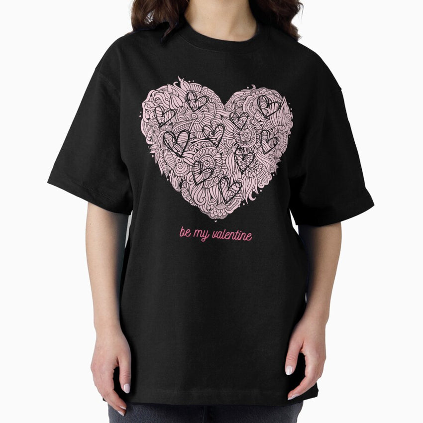 Heart design - be my valentine Oversized T-Shirt