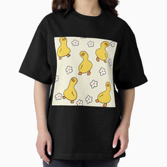 Cute Duck Pattern Perfect For Duck Owners Oversized T Shirt
