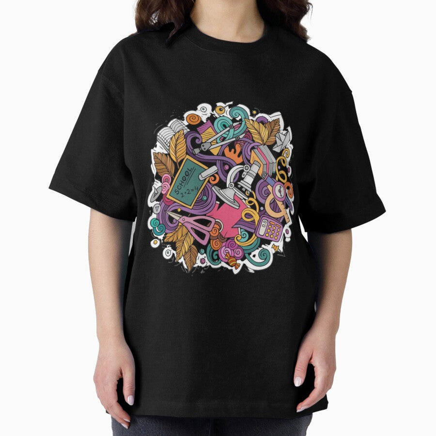 Accessories Aesthetic Abstract Graffiti Accessories Pattern Oversized T Shirt