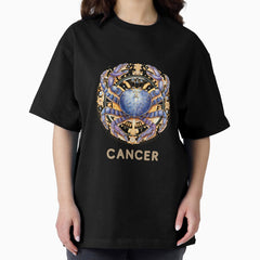 Cancer Zodiac- Horescope/SunSign Theme on white white back ground Oversized T-Shirt