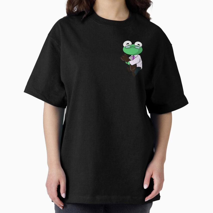 A Frog Professor Who Loves Chess Oversized T Shirt