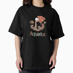 Aquarius Symbol Oversized T-Shirt
