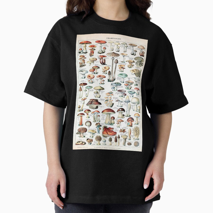 Adolphe Millot Champignons Pour Tous French Vintage Oversized T Shirt