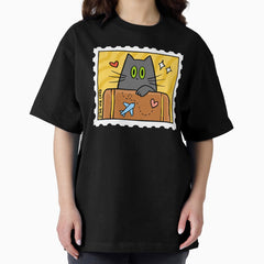 Travelling Cat Oversized T-Shirt