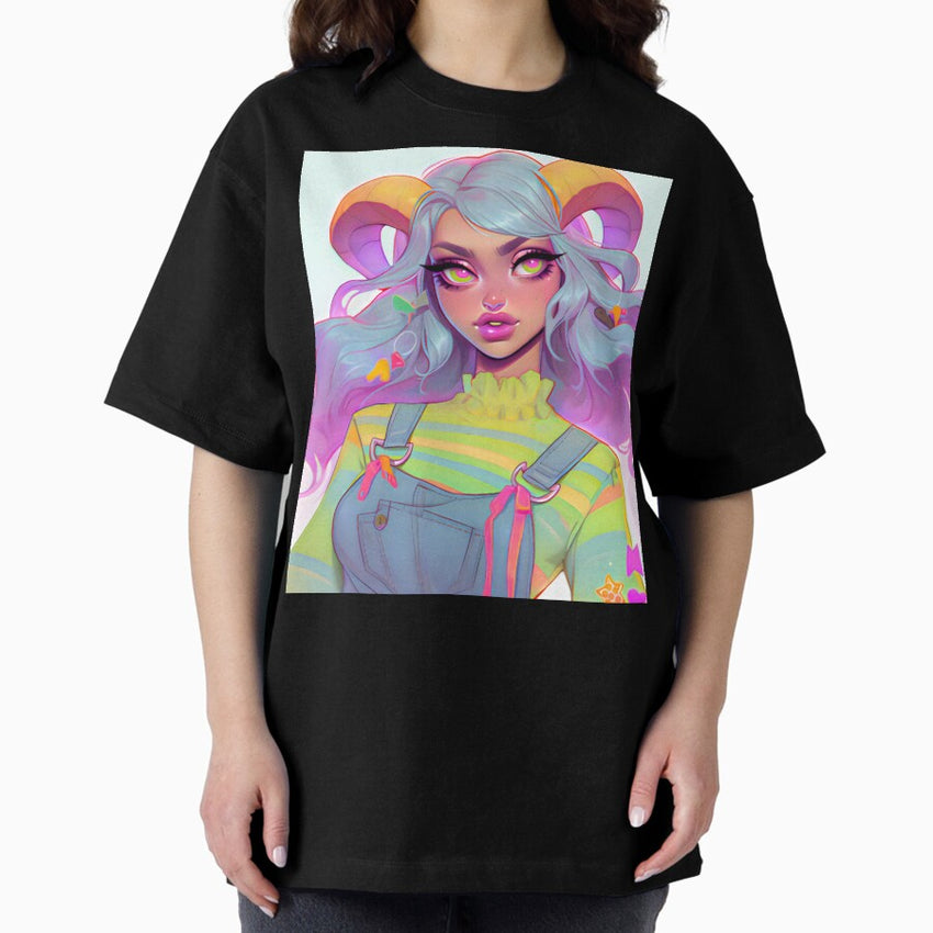 90's Kawaii Devil Girl Oversized T-Shirt