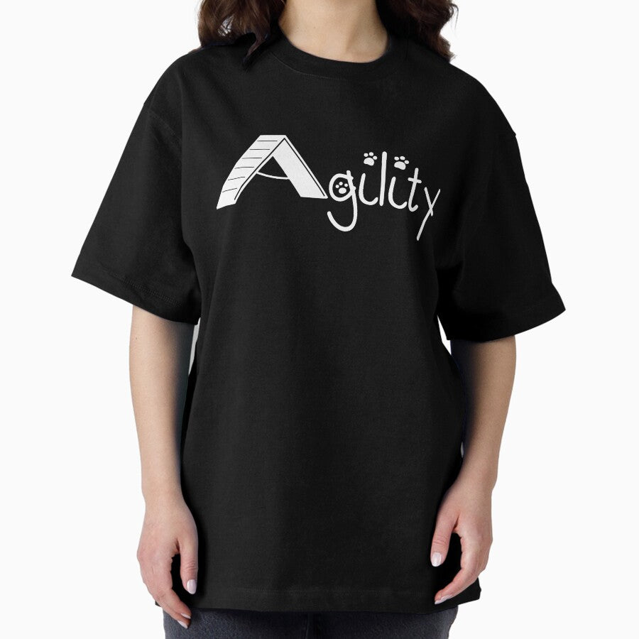 A-frame Agility Dog Sports Oversized T-Shirt