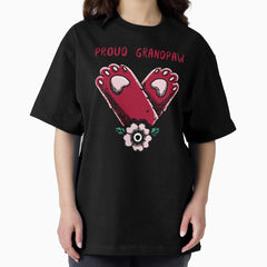 Grandpaw Cat Grandpa Grandcat Oversized T-Shirt