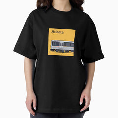 Atlanta Cq311 Series Yellow World Train Side Usa Oversized T Shirt