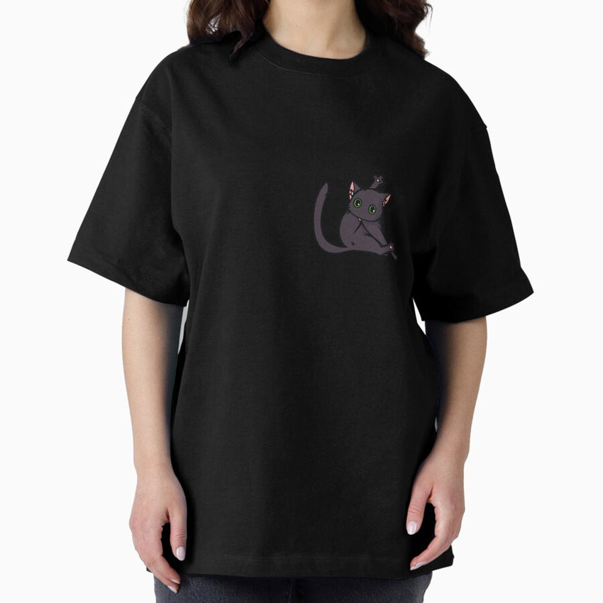 Copy of I work hard for my cat... Oversized T-Shirt