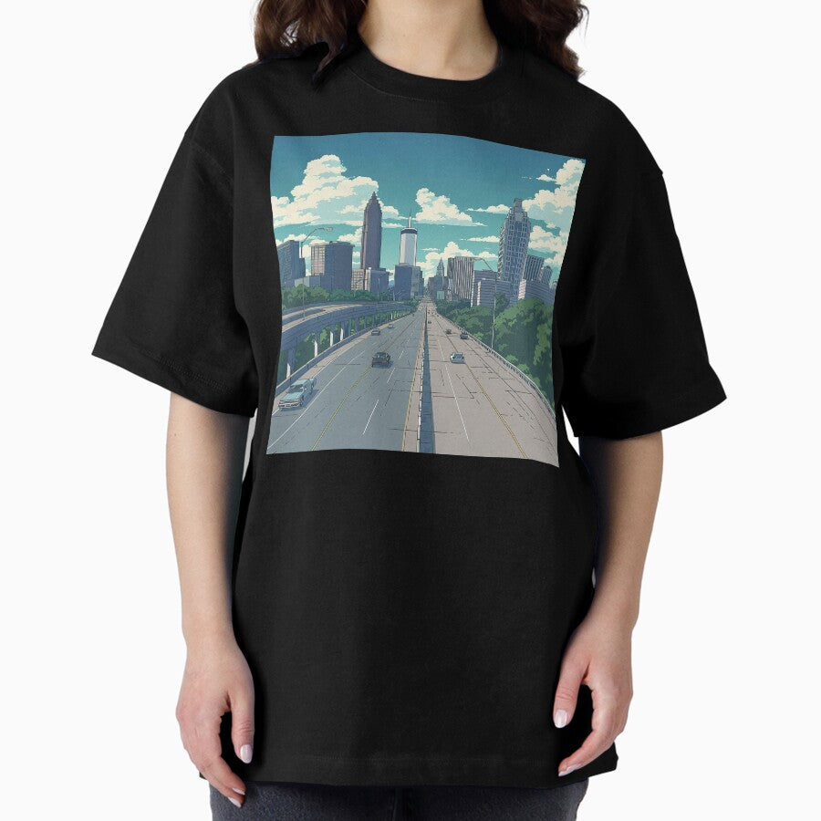 Atlanta, USA | Anime style Oversized T-Shirt