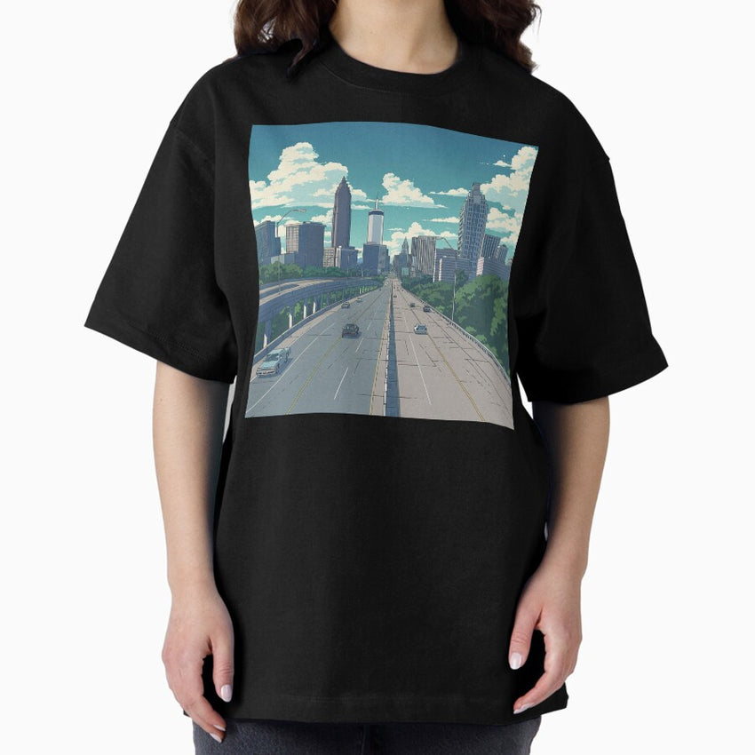 Atlanta, USA | Anime style Oversized T-Shirt