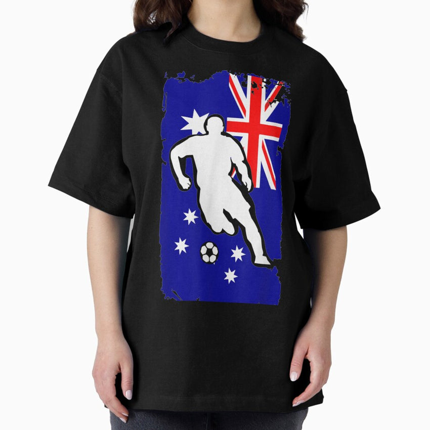 Australia Soccer Jersey - Australian Flag _ Football Futbol Oversized T-Shirt