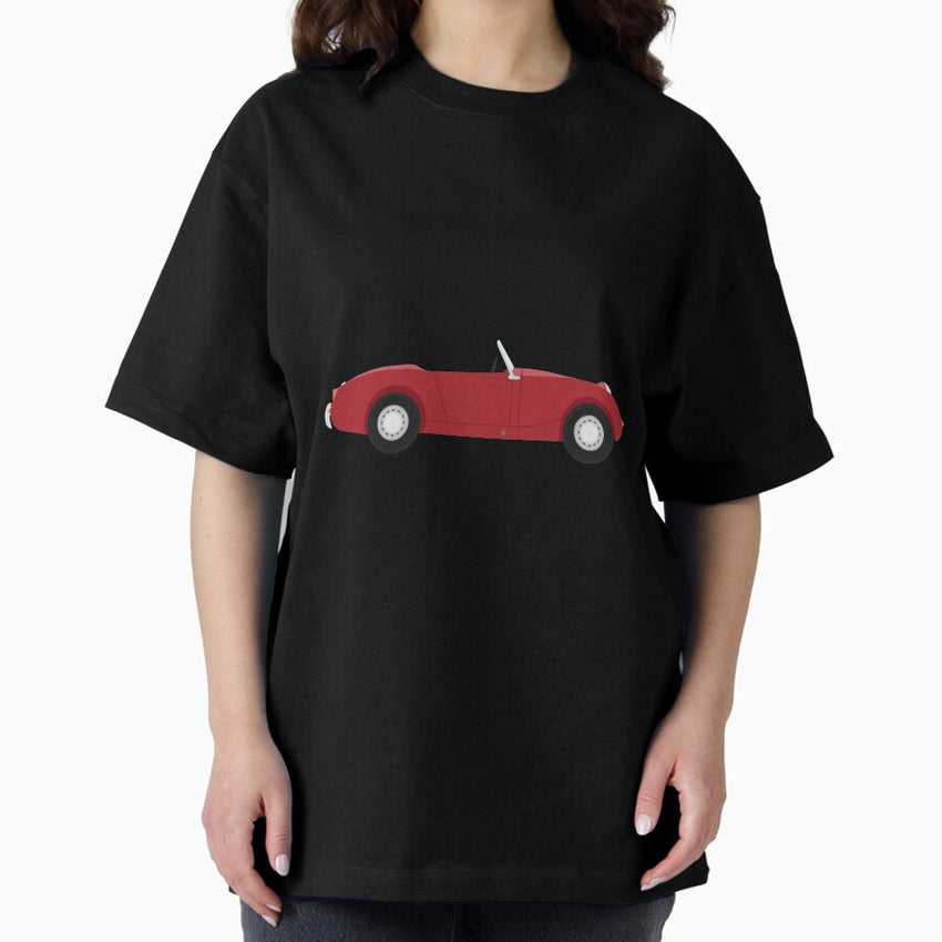 Austin Healey Sprite MK1 'Frogeye/Bugeye' Sports Classic Car (Cherry Red) Oversized T-Shirt