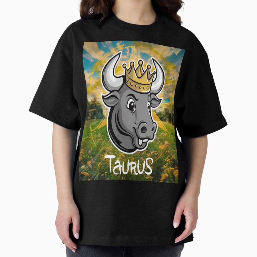Astrology Zodiac Designs: Taurus #8 Oversized T-Shirt